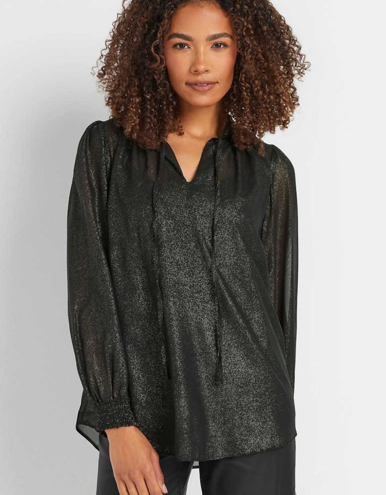 Shimmer Mesh Blouse