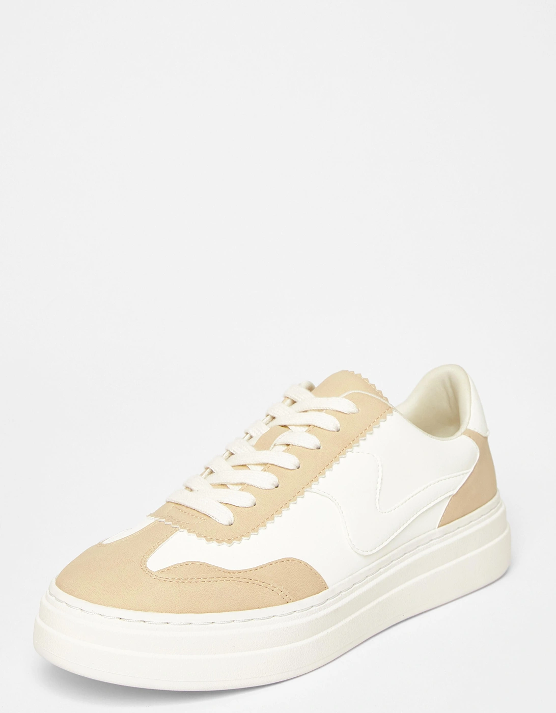 Nude Faux Leather Chunky Trainers, 2 of 1