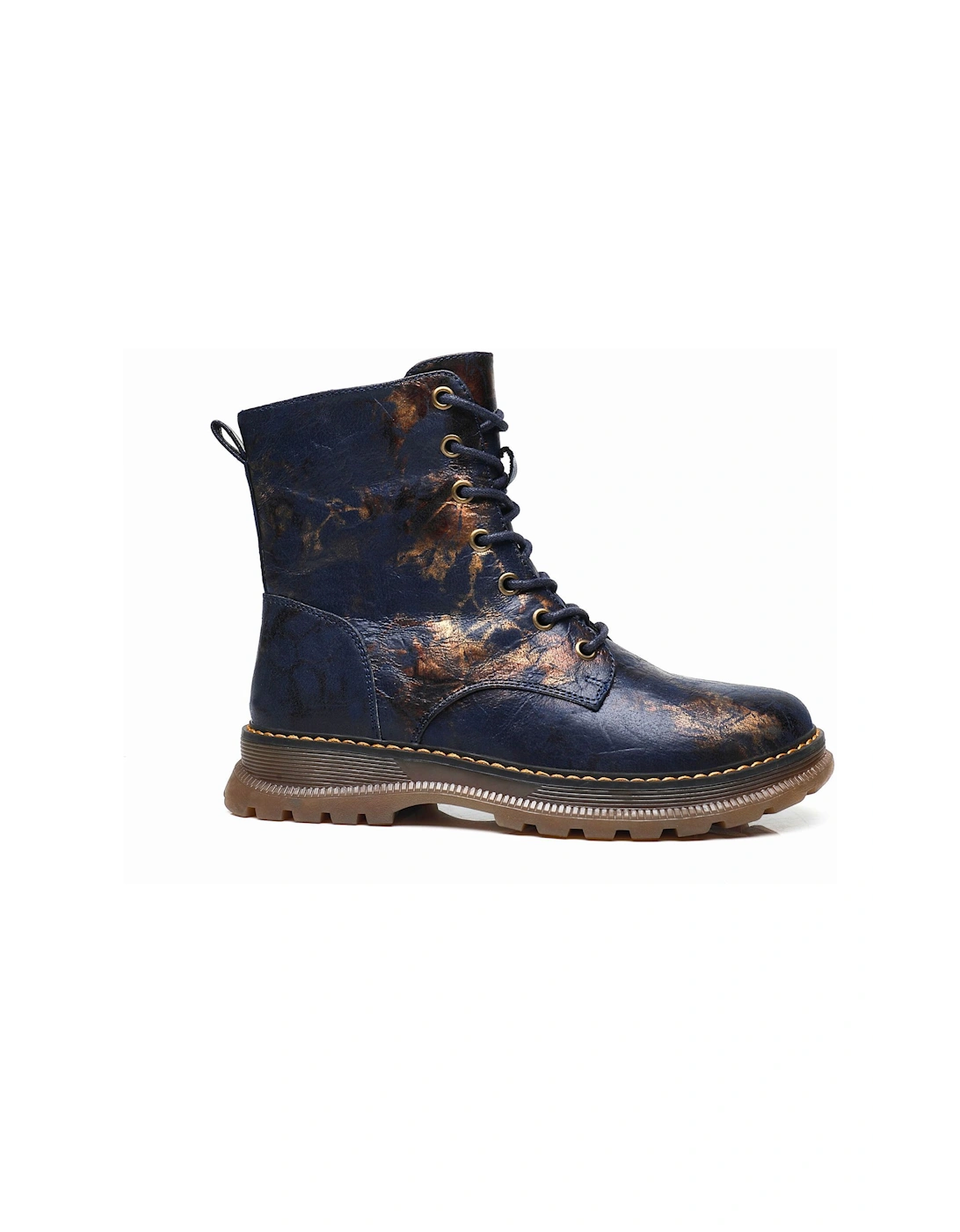 Combat Boots - Chunky - Lace Up Ankle Boots - Zip Up Closure, 2 of 1