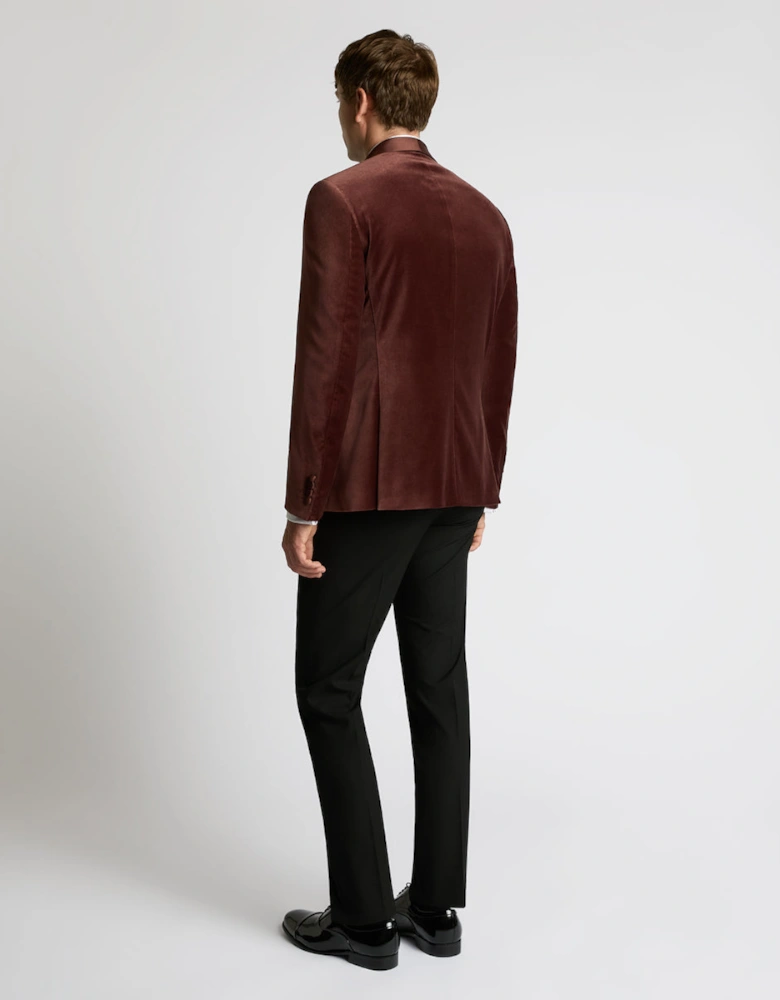Romeo Velvet Jacket 68 Burgandy