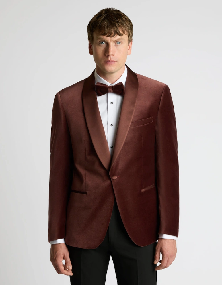 Romeo Velvet Jacket 68 Burgandy