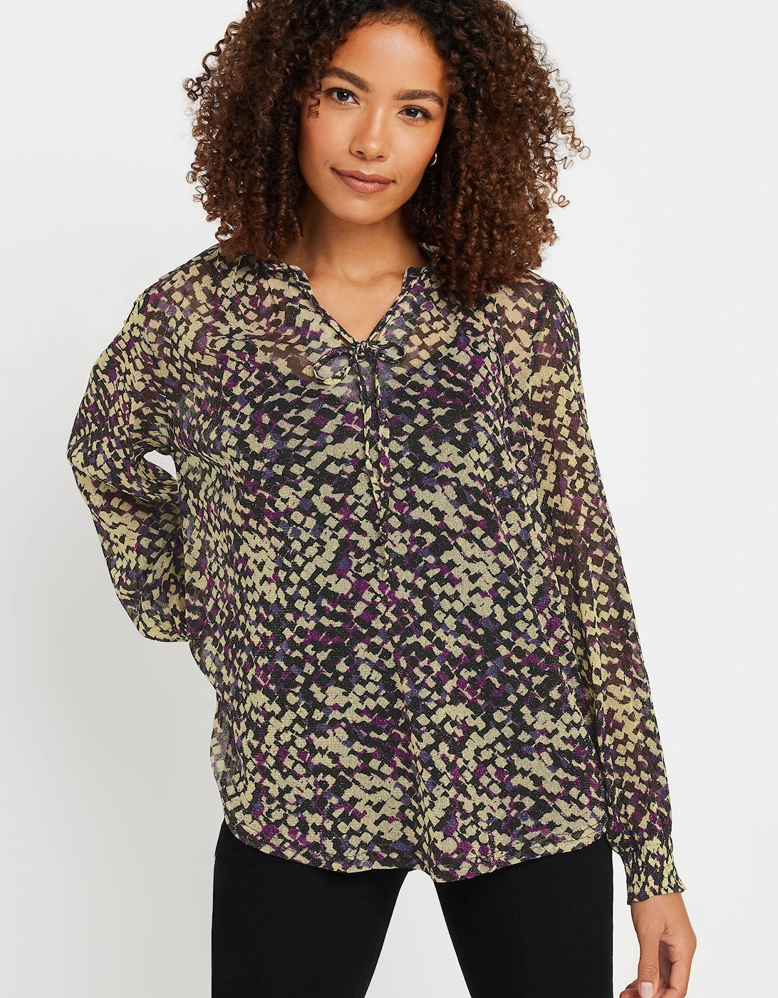 Tie Neck Blouse, 2 of 1