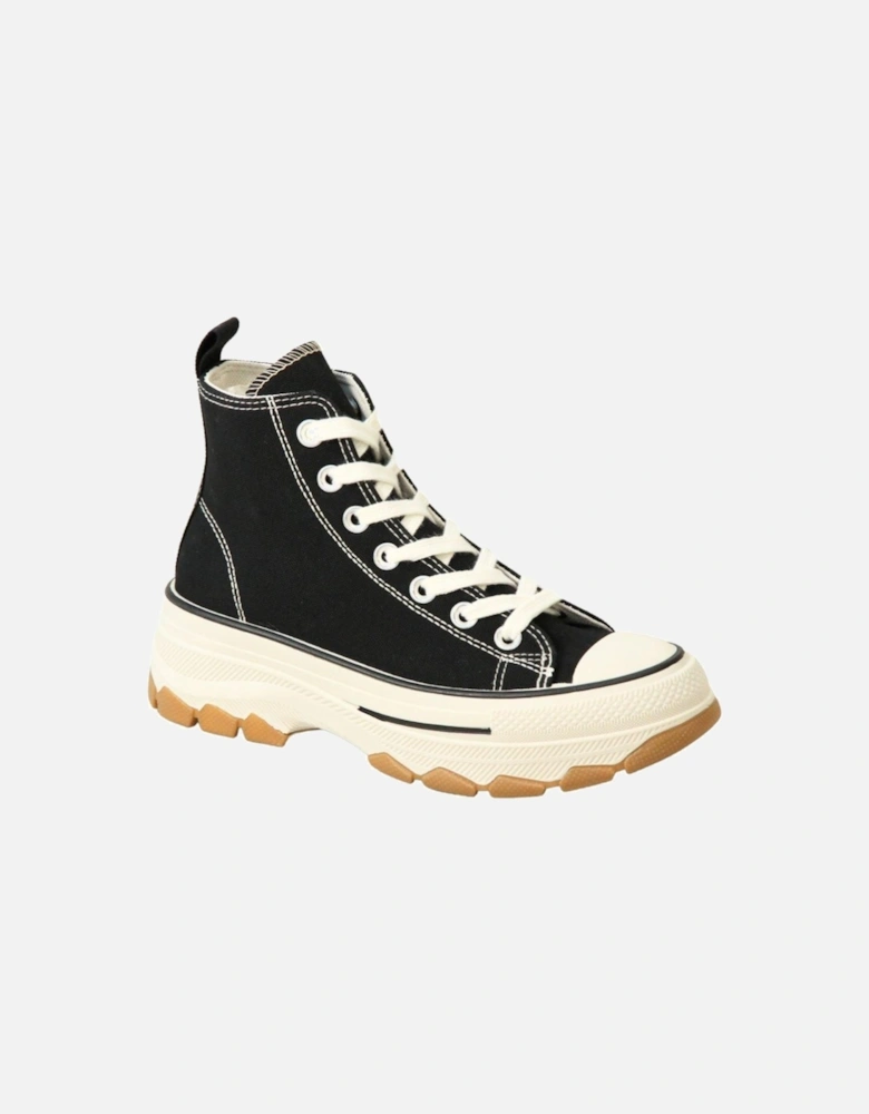 High Top Canvas Casual Comfy Daily Wear Chunky Flatform Wedge Trainers