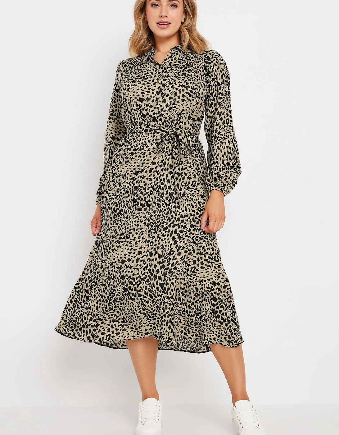 Leopard Print Midaxi Shirt Dress, 2 of 1