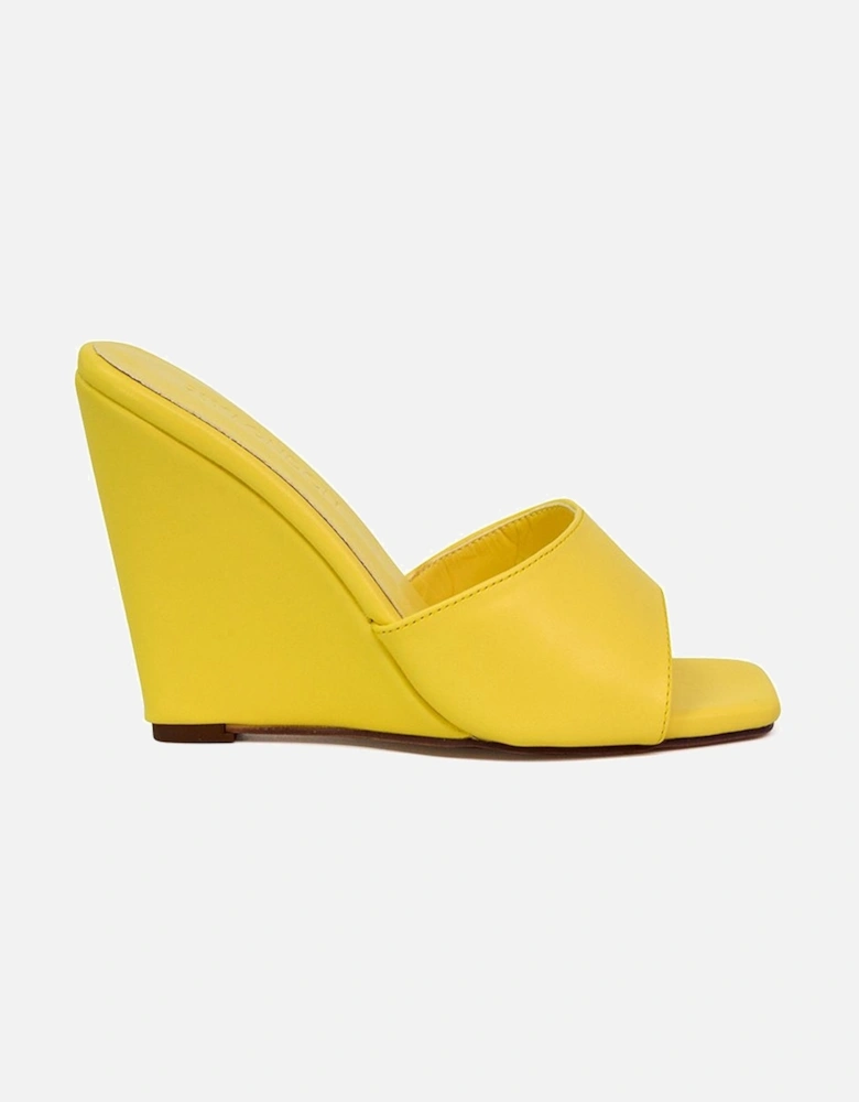 'Otis' Slip On Wedge High Heeled Mule Sandals