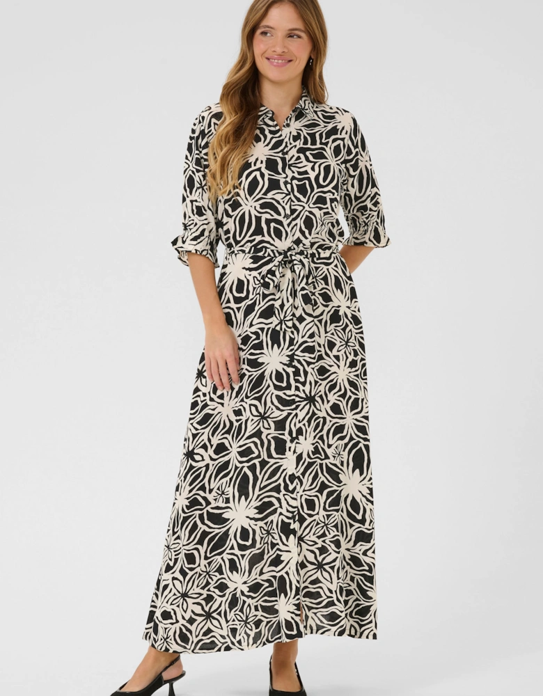 KAmira Printed Weave Shirt Dress