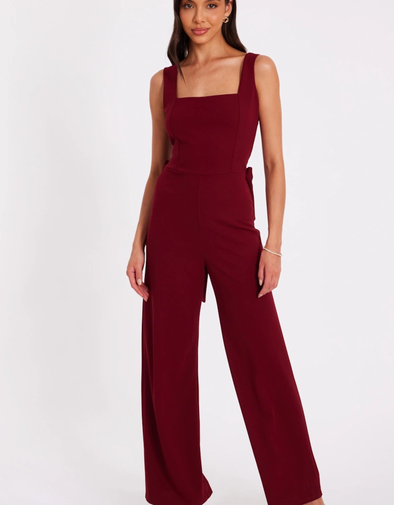 Red Bow Back Jumpsuit