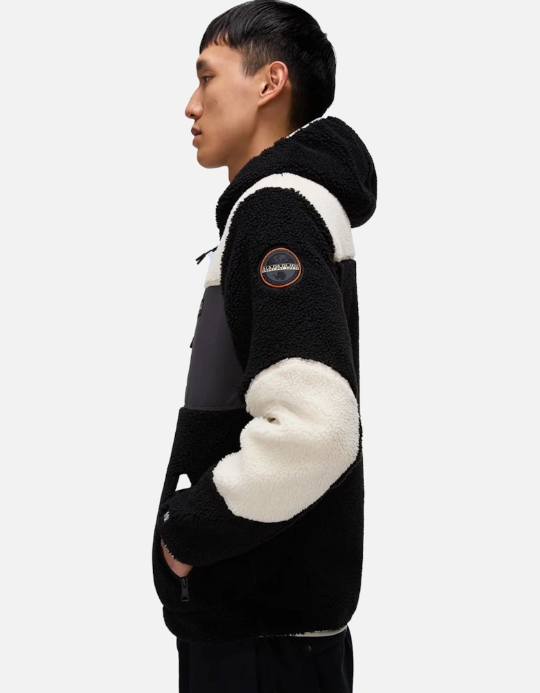 Yupik Full Zip Fleece Hooded Jacket Black/Multi