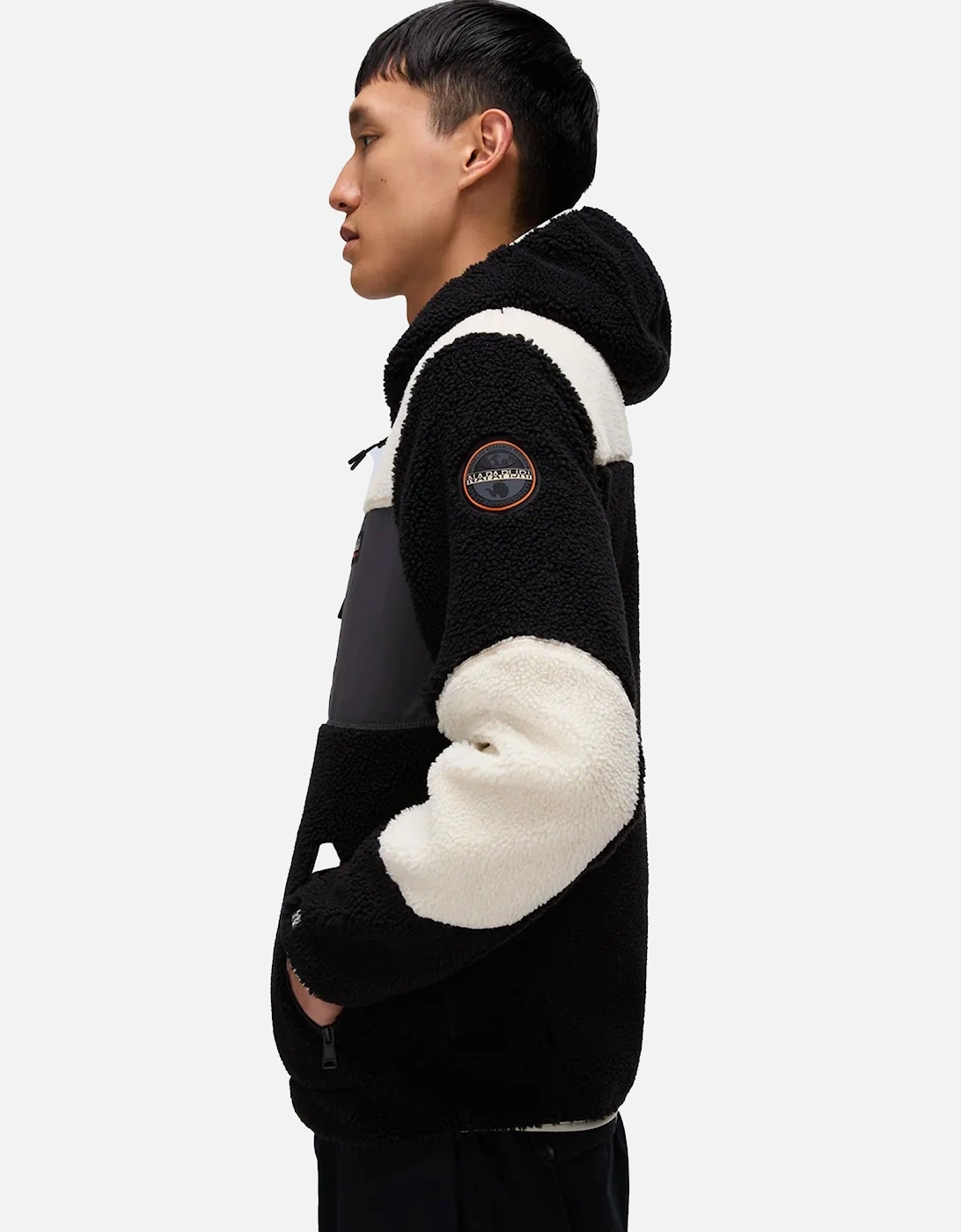 Yupik Full Zip Fleece Hooded Jacket Black/Multi