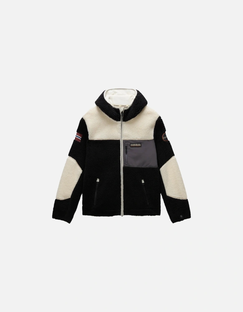 Yupik Full Zip Fleece Hooded Jacket Black/Multi