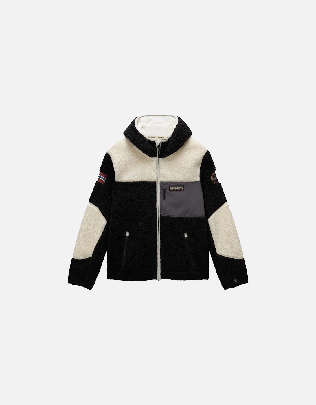 Yupik Full Zip Fleece Hooded Jacket Black/Multi, 5 of 4