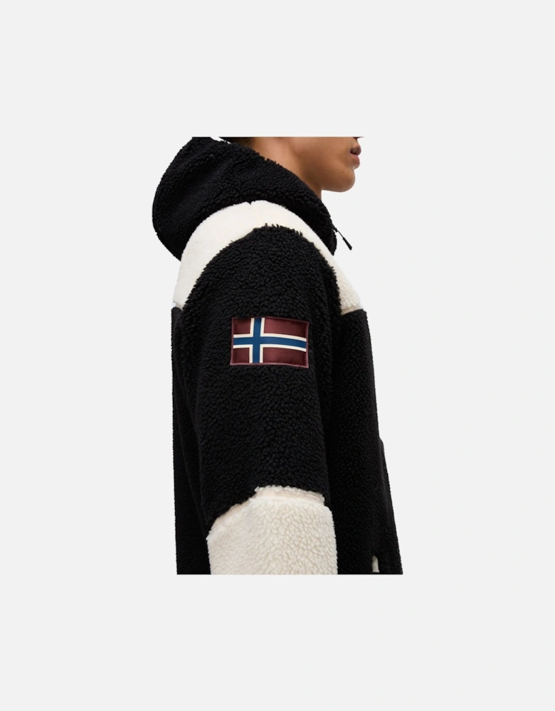Yupik Full Zip Fleece Hooded Jacket Black/Multi