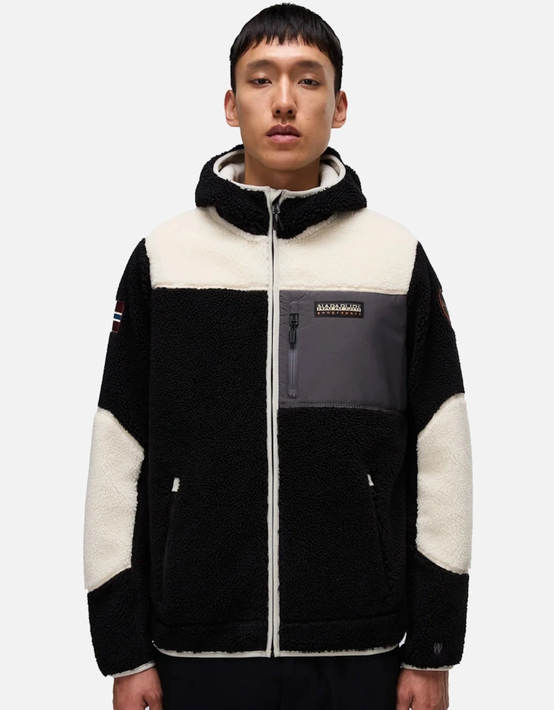 Yupik Full Zip Fleece Hooded Jacket Black/Multi