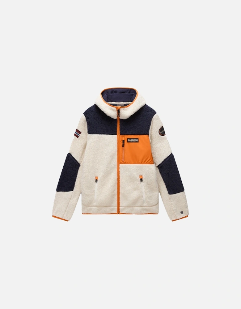 Yupik Full Zip Fleece Hooded Jacket Orange/Multi