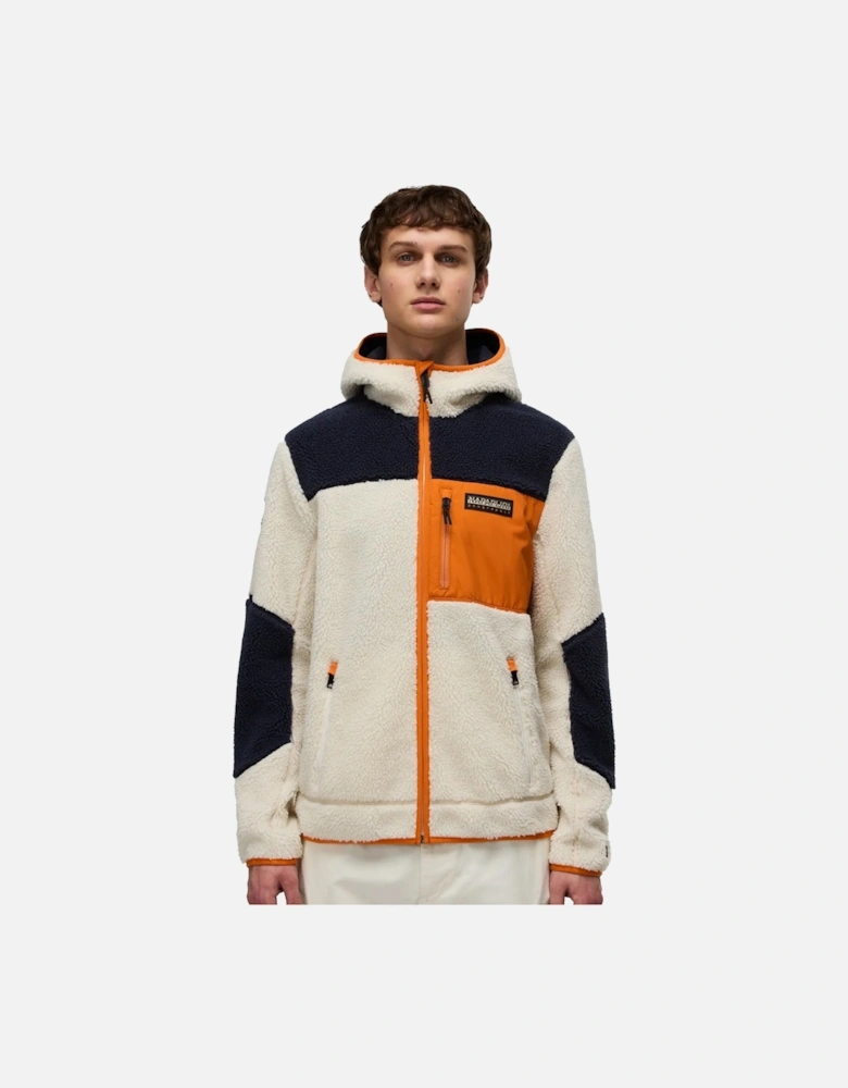 Yupik Full Zip Fleece Hooded Jacket Orange/Multi