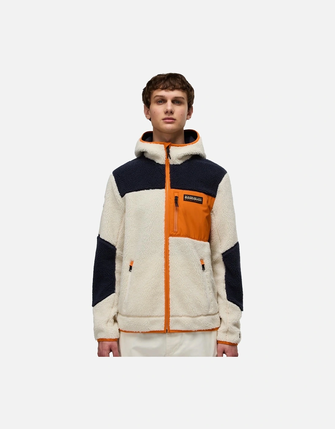 Yupik Full Zip Fleece Hooded Jacket Orange/Multi