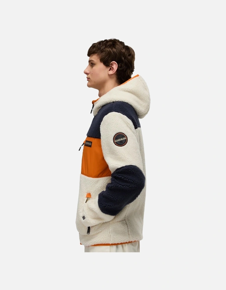 Yupik Full Zip Fleece Hooded Jacket Orange/Multi