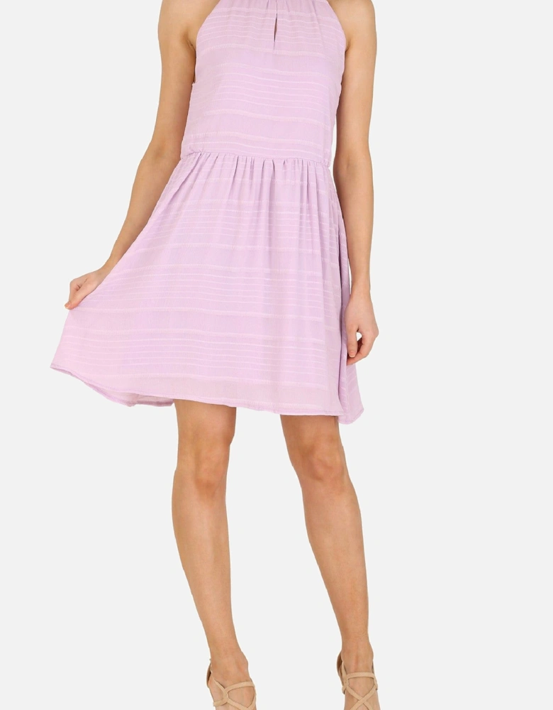 Cutie Halter Neck Textured Dress