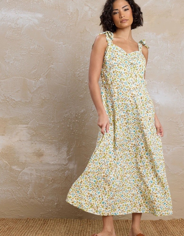 Petite Floral Midi Dress