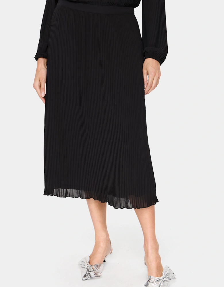 HoomaSZ Pleated A-line Fit Midi Skirt
