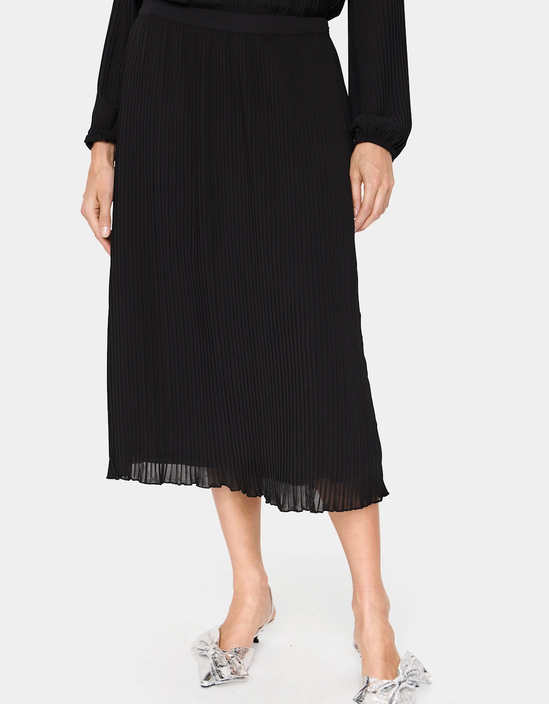 HoomaSZ Pleated A-line Fit Midi Skirt, 2 of 1