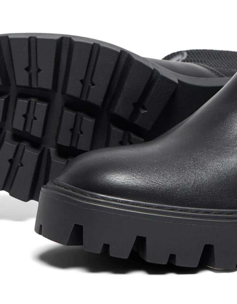 BETTY-7 Polyester Blend Women's Black Heeled Ankle Boots