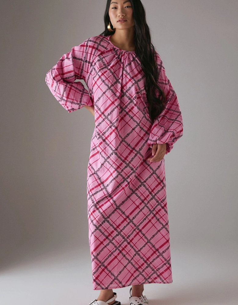 Petite Cotton Trapeze Smock Midi Dress