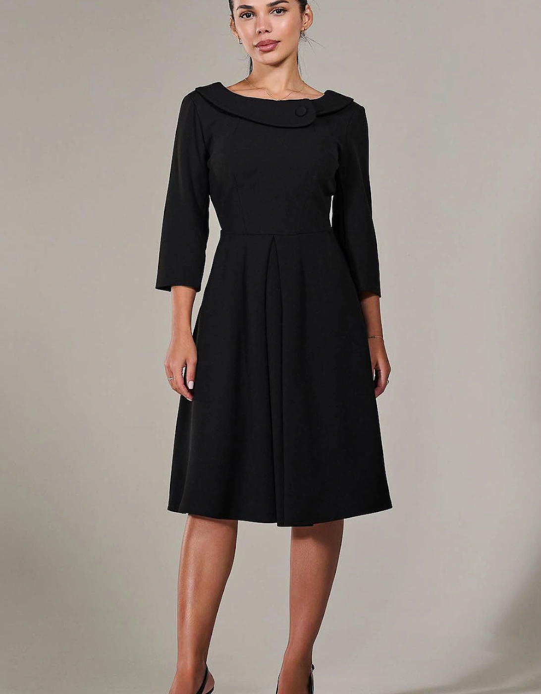 Petite Button Collar Dress, 2 of 1