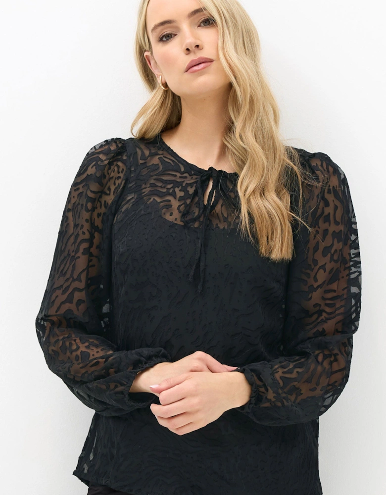 Tall Animal Burnout Blouse