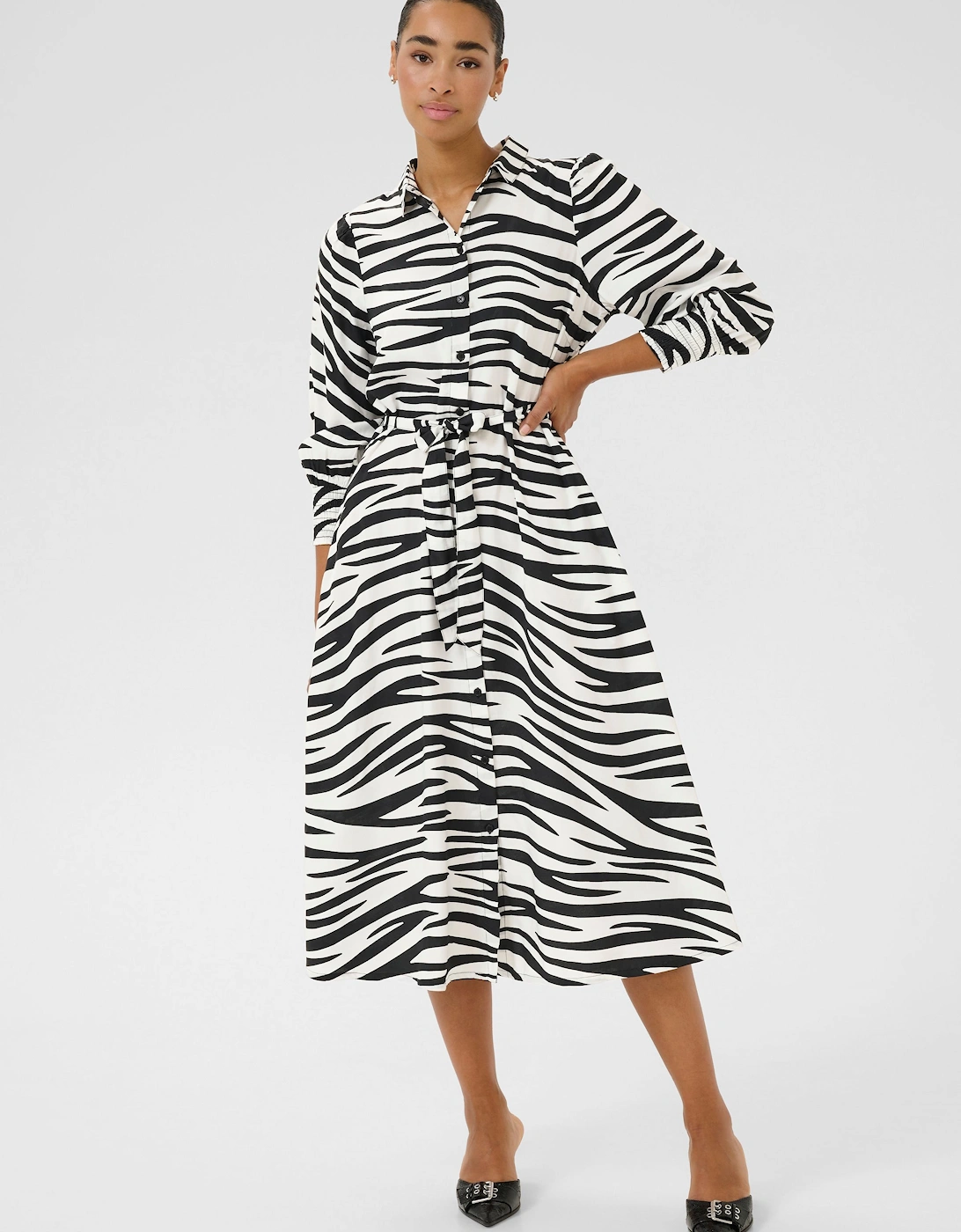 KAemine 3/4 Sleeve Pocket Shirt Dress Animal Print, 2 of 1