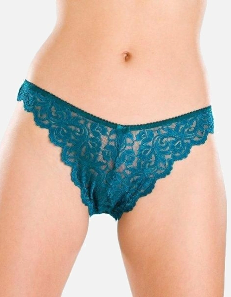 Three Pack Floral Lace Thongs