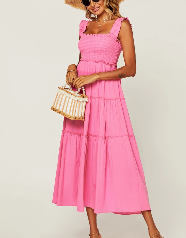 Hem Detail Tiered Maxi Dress
