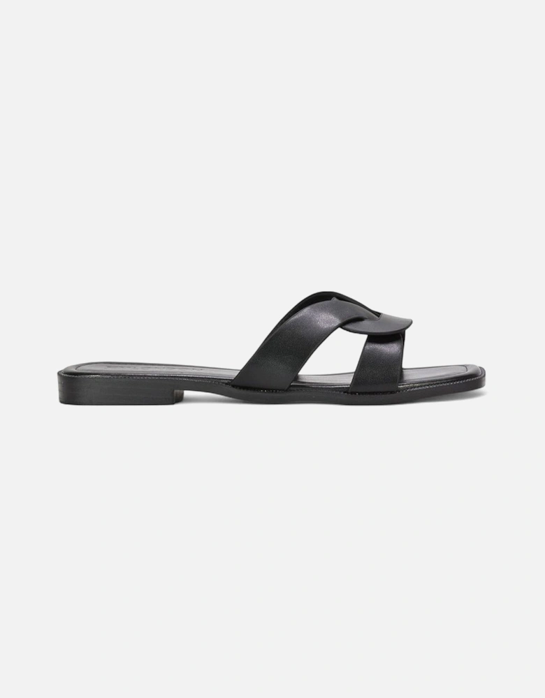 'Charley' Open Toe  Slip On Slider Sandals With Square Toe