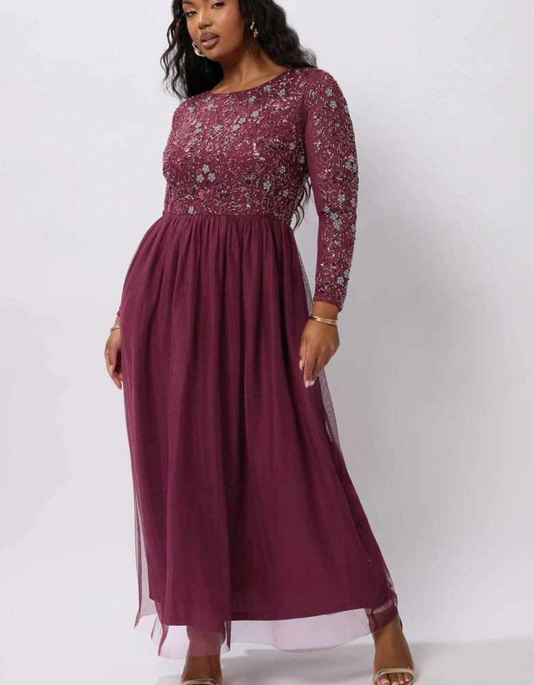 Hand Embellished Maxi Dress