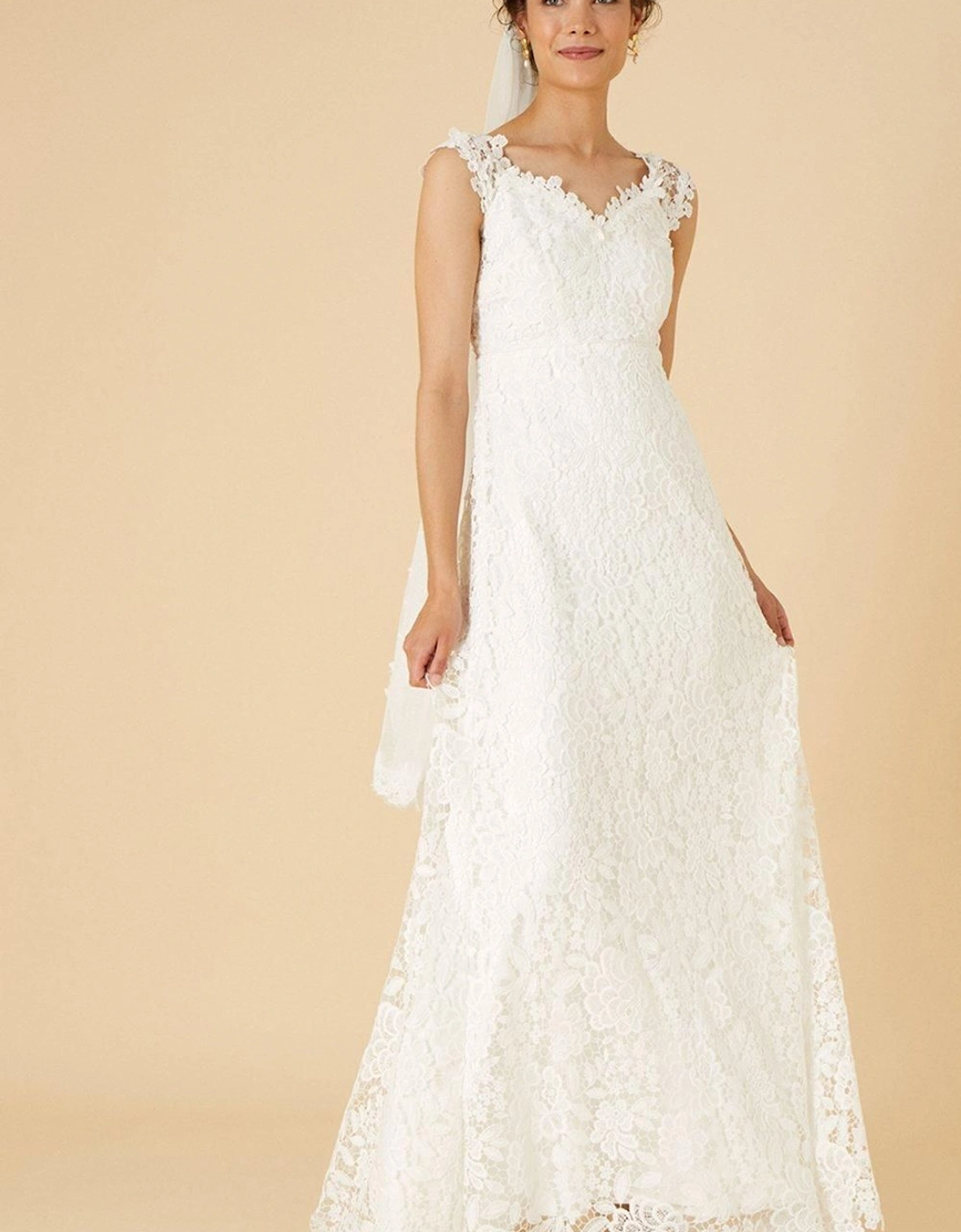 Cassandra Lace Bridal Maxi Dress Ivory, 2 of 1