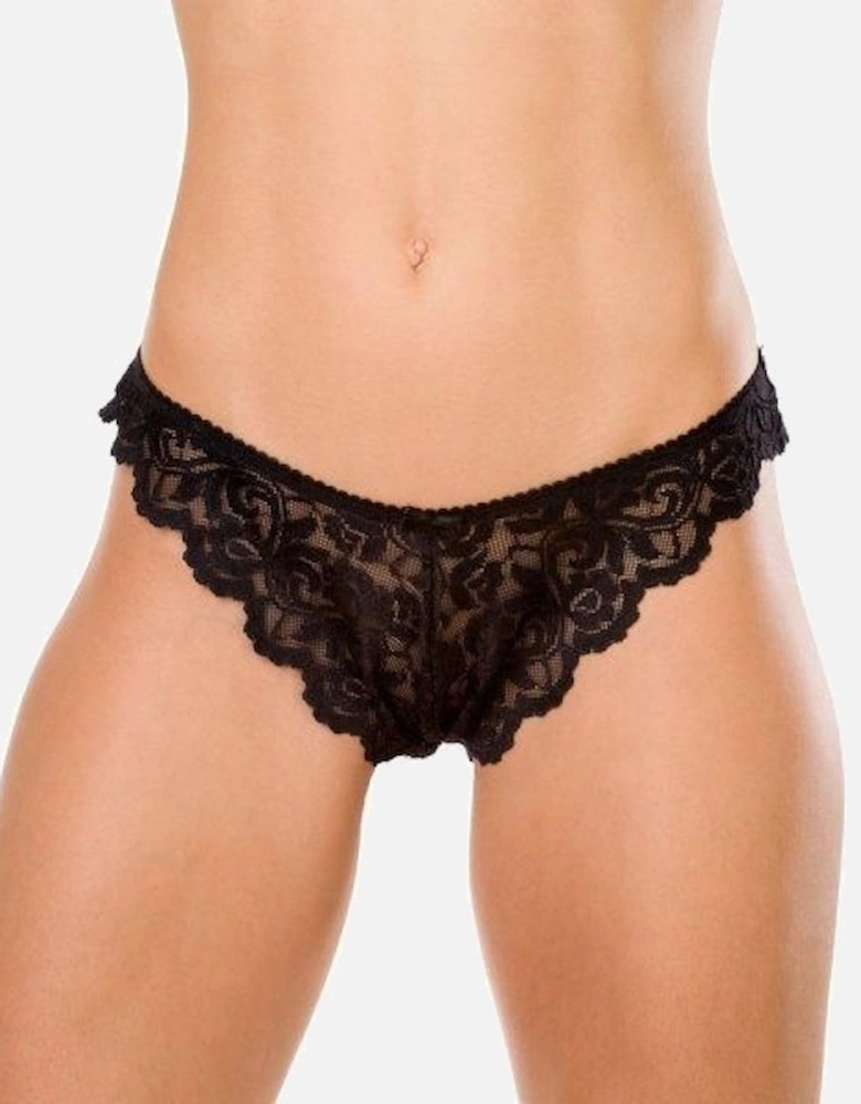 Three Pack Floral Lace Thongs