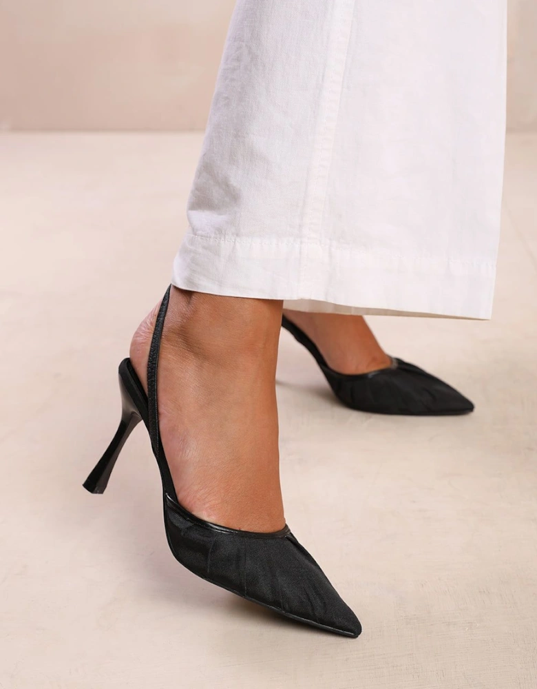 'Minsk' Pointed Toe Heels With Strap