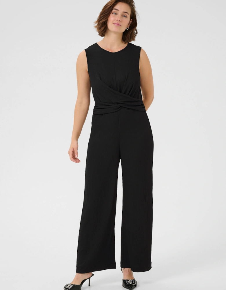 KAkatrine Sleeveless Knot Front Jumpsuit Plain