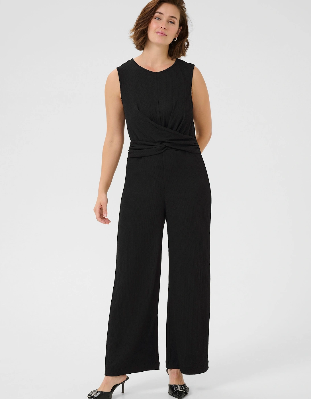 KAkatrine Sleeveless Knot Front Jumpsuit Plain, 2 of 1