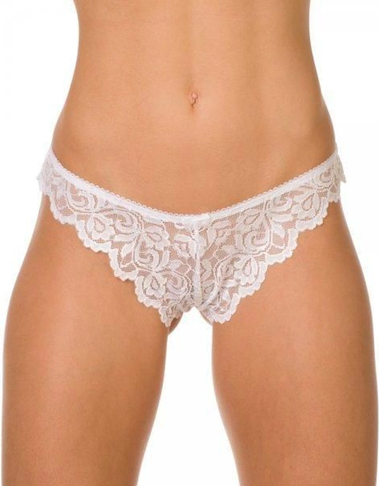 Three Pack Floral Lace Thongs