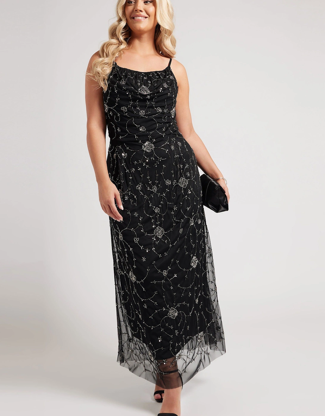 Floral Hand Embellished Maxi Dress, 2 of 1