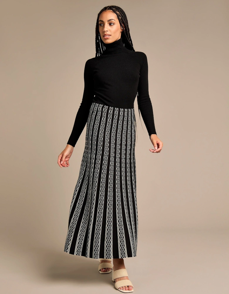 Sienna Stripe Maxi Knitted Skirt