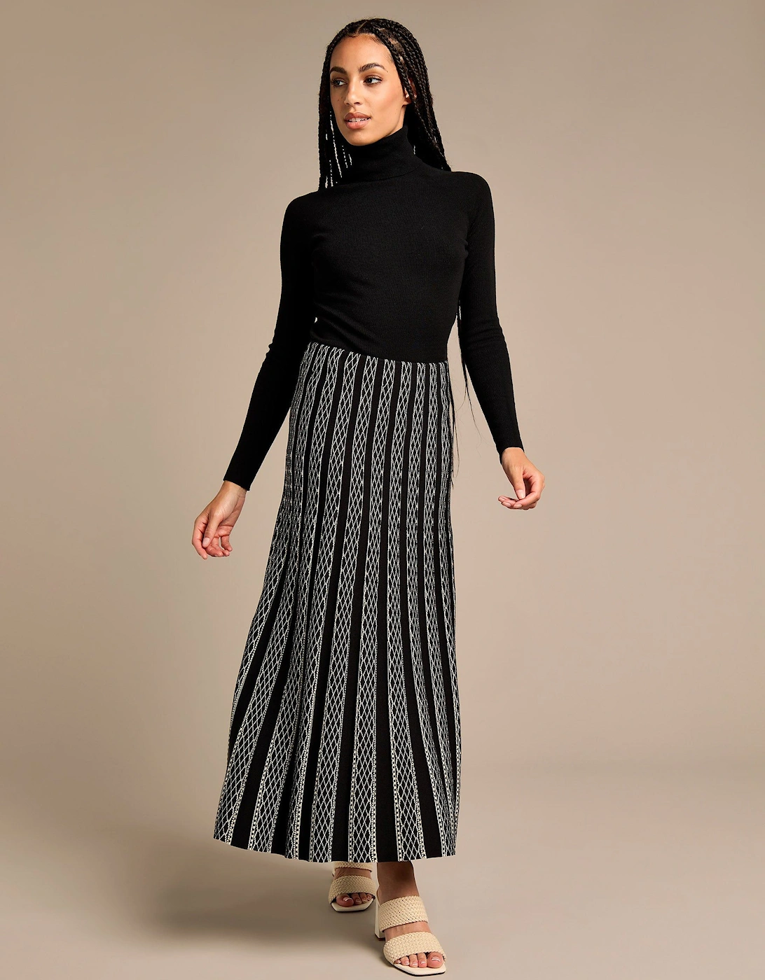 Sienna Stripe Maxi Knitted Skirt, 2 of 1