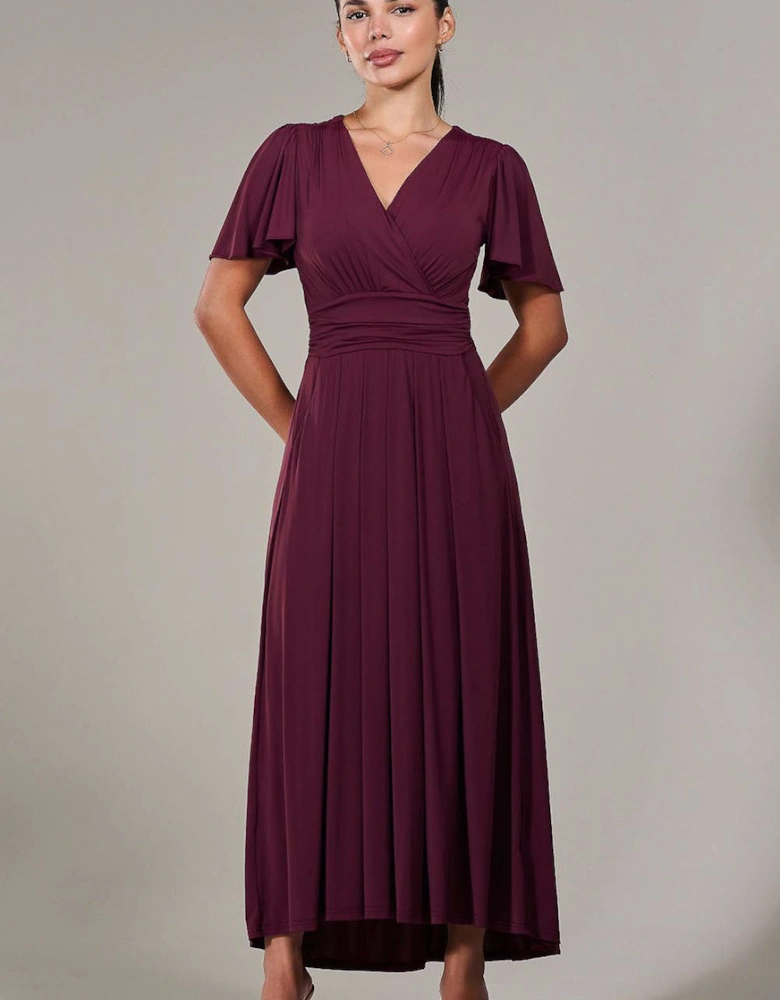 Short Sleeve Soft Silky Jersey Maxi Dress