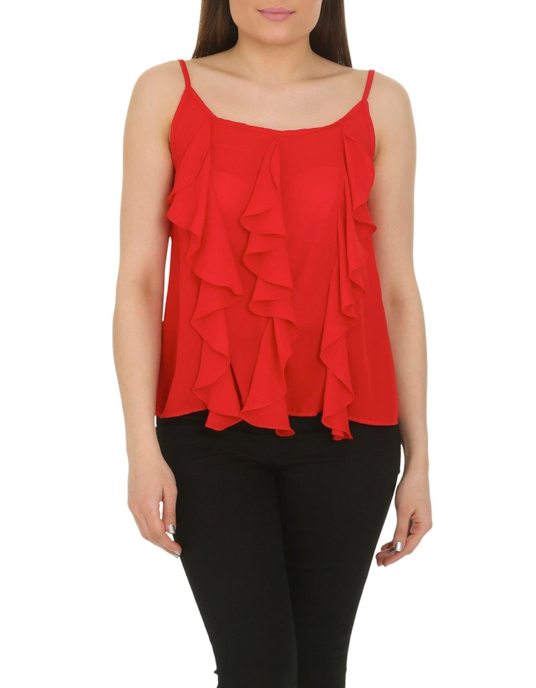 Ruffle Front Camisole Top
