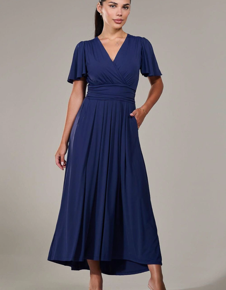 Short Sleeve Soft Silky Jersey Maxi Dress