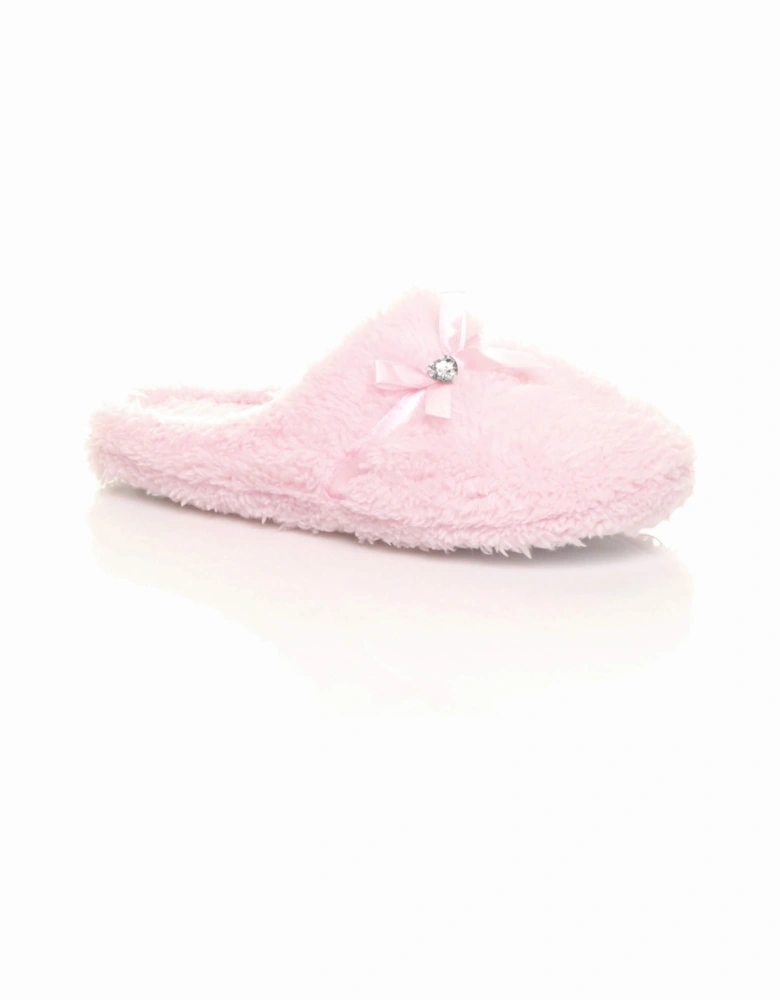 Flat  Heel Fleece Mules  Slippers