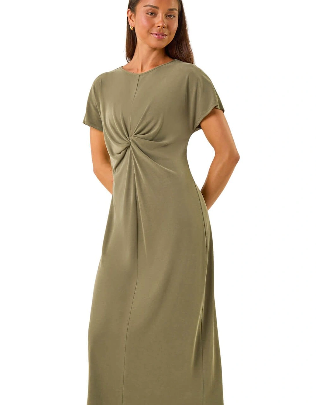 Petite Twist Front Midi Dress, 2 of 1