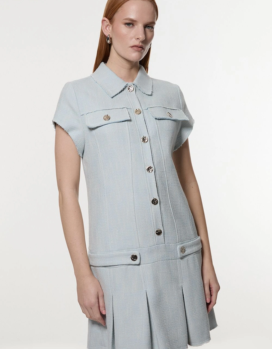 Spring Tweed Tailored Mini Dress, 2 of 1
