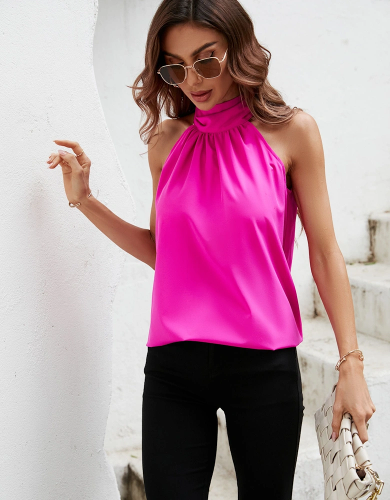 Halter Neck Tie Back Top